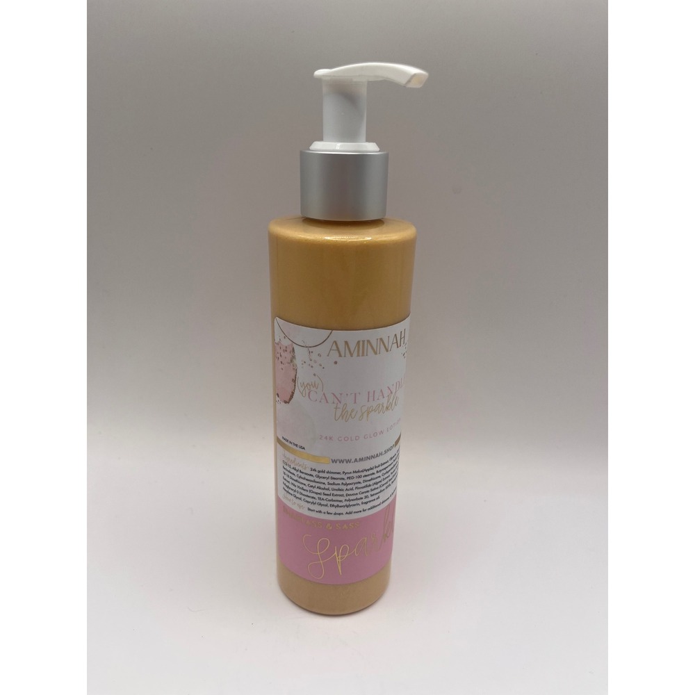 Aminnah You Can't Handle The Sparkle 24K Gold Glow Lotion Shimmer Body 8oz